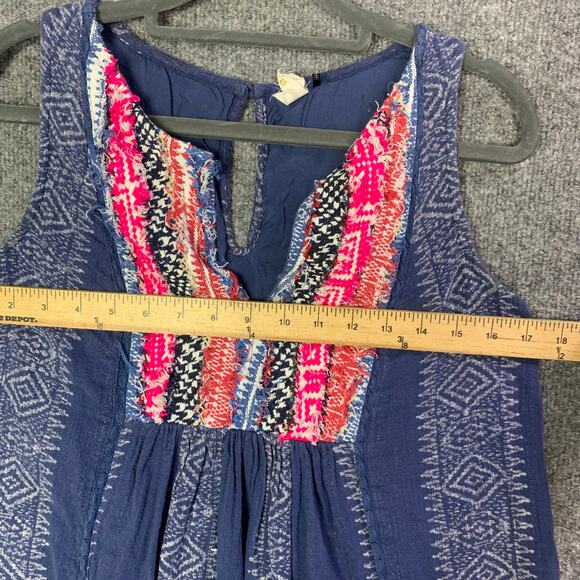 ANTHROPOLOGIE AKEMI KIN Dress Sz 4 Embroidered Metallic Cotton Morwen Shift - Picture 5 of 13